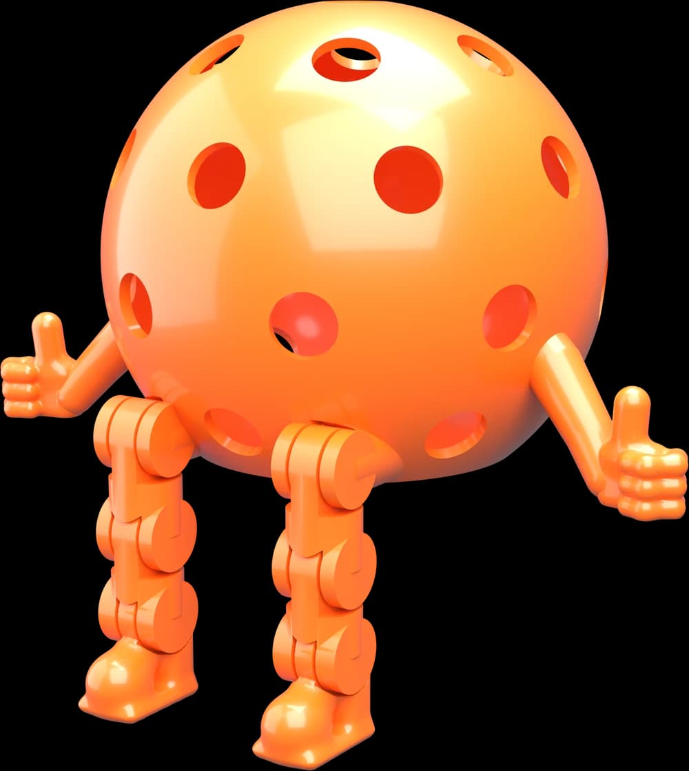 Orange Pickleball Dinky